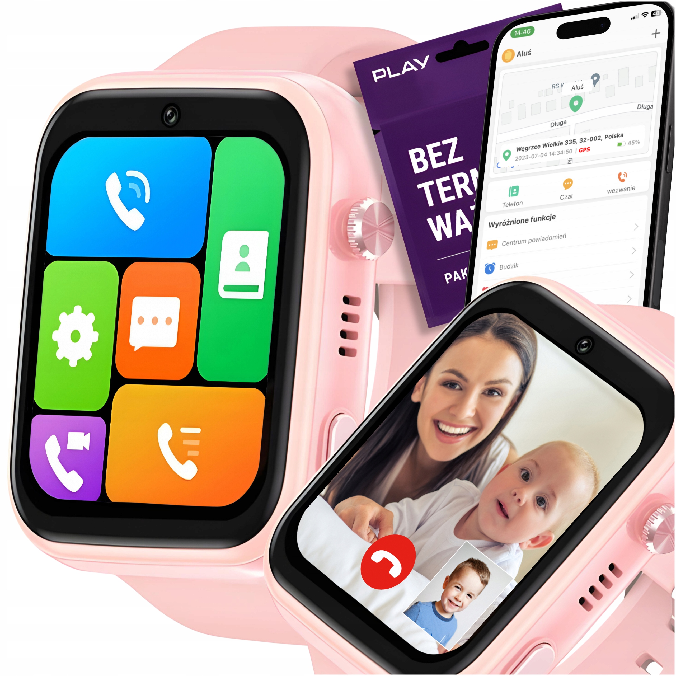 Detské inteligentné hodinky Heelly SMARTWATCH GPS 4G viacfarebné + štartovacia karta na hranie NOVINKA 5 PLN